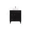 Lukka Harold Federation 600-1500mm Matt Black/White PVC Freestanding Vanity with Legs