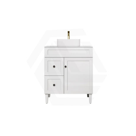 Lukka Harold Federation 600-1500mm Matt Black/White PVC Freestanding Vanity with Legs