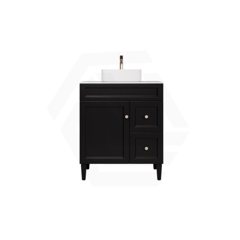 Lukka Harold Federation 600-1500mm Matt Black/White PVC Freestanding Vanity with Legs