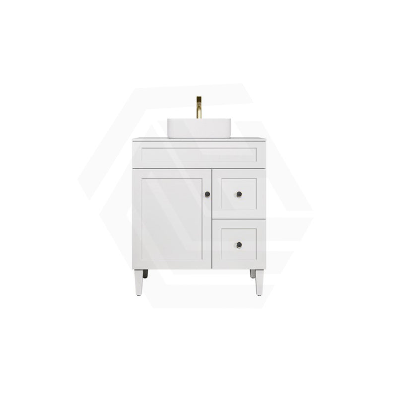 Lukka Harold Federation 600-1500mm Matt Black/White PVC Freestanding Vanity with Legs
