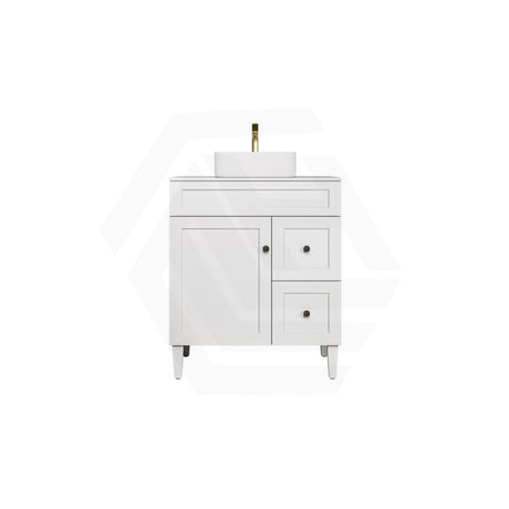 Lukka Harold Federation 600-1500mm Matt Black/White PVC Freestanding Vanity with Legs