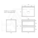 Lukka 600-1500mm New Hamilton Federation Slim Wall Hung PVC Vanity Variant Colour Available