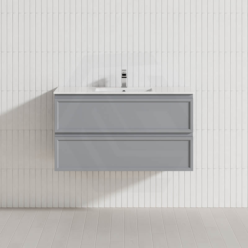 Lukka 600-1500mm New Hamilton Federation Slim Wall Hung PVC Vanity Variant Colour Available