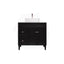 Lukka Harold Federation 600-1500mm Matt Black/White PVC Freestanding Vanity with Legs