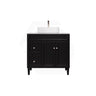 Lukka Harold Federation 600-1500mm Matt Black/White PVC Freestanding Vanity with Legs
