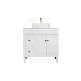 Lukka Harold Federation 600-1500mm Matt Black/White PVC Freestanding Vanity with Legs