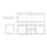 Lukka 600-1500mm Kingsley Federation Wall Hung PVC Vanity Variant Colour Available
