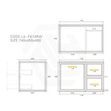 Lukka 600-1500mm Kingsley Federation Wall Hung PVC Vanity Variant Colour Available