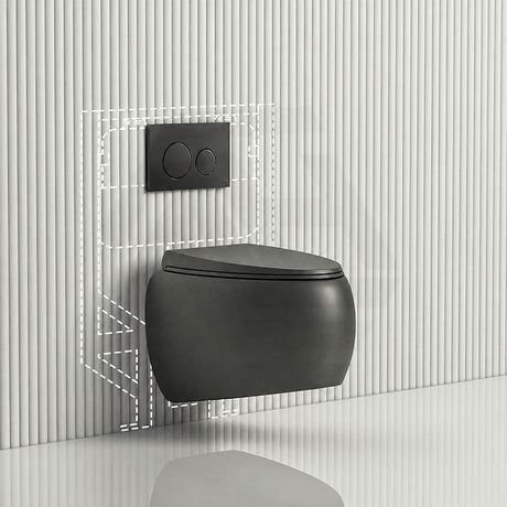 RAK CLOUD Rimless Flush Wall Hung Toilet Pan with R&T Framed Inwall Concealed Cistern Push Button - Variant Colour