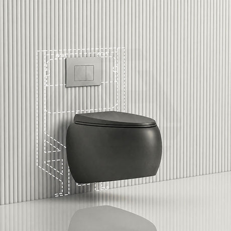 RAK CLOUD Rimless Flush Wall Hung Toilet Pan with R&T Framed Inwall Concealed Cistern Push Button - Variant Colour