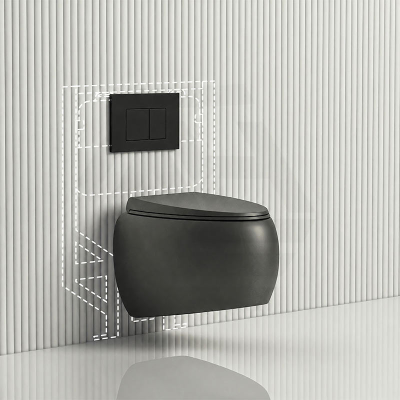 RAK CLOUD Rimless Flush Wall Hung Toilet Pan with R&T Framed Inwall Concealed Cistern Push Button - Variant Colour