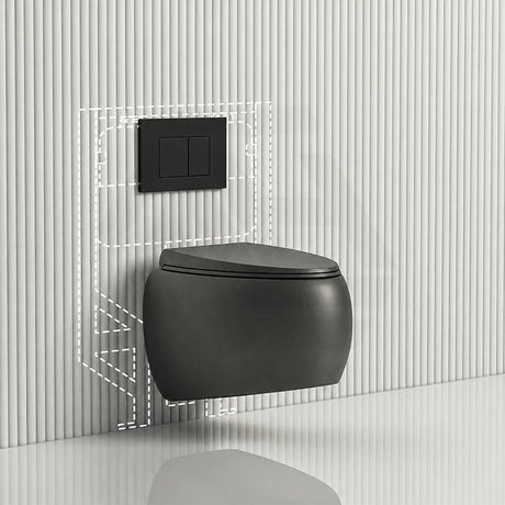 RAK CLOUD Rimless Flush Wall Hung Toilet Pan with R&T Framed Inwall Concealed Cistern Push Button - Variant Colour