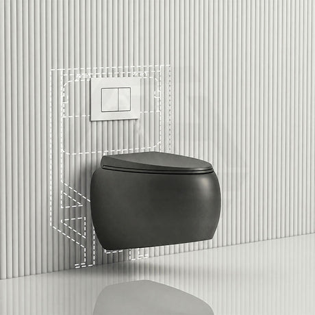 RAK CLOUD Rimless Flush Wall Hung Toilet Pan with R&T Framed Inwall Concealed Cistern Push Button - Variant Colour