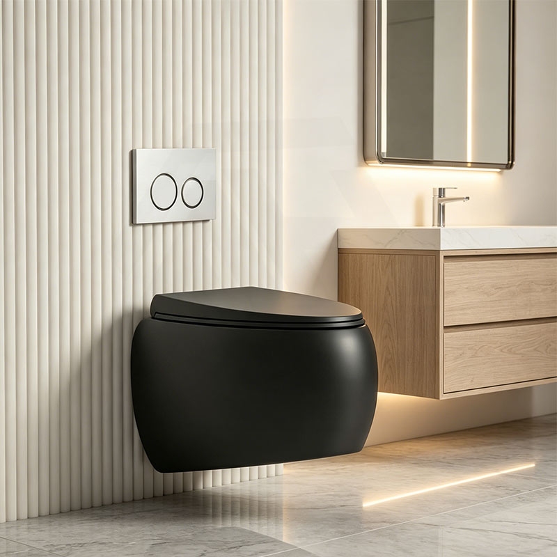 RAK CLOUD Rimless Flush Wall Hung Toilet Pan with R&T Framed Inwall Concealed Cistern Push Button - Variant Colour