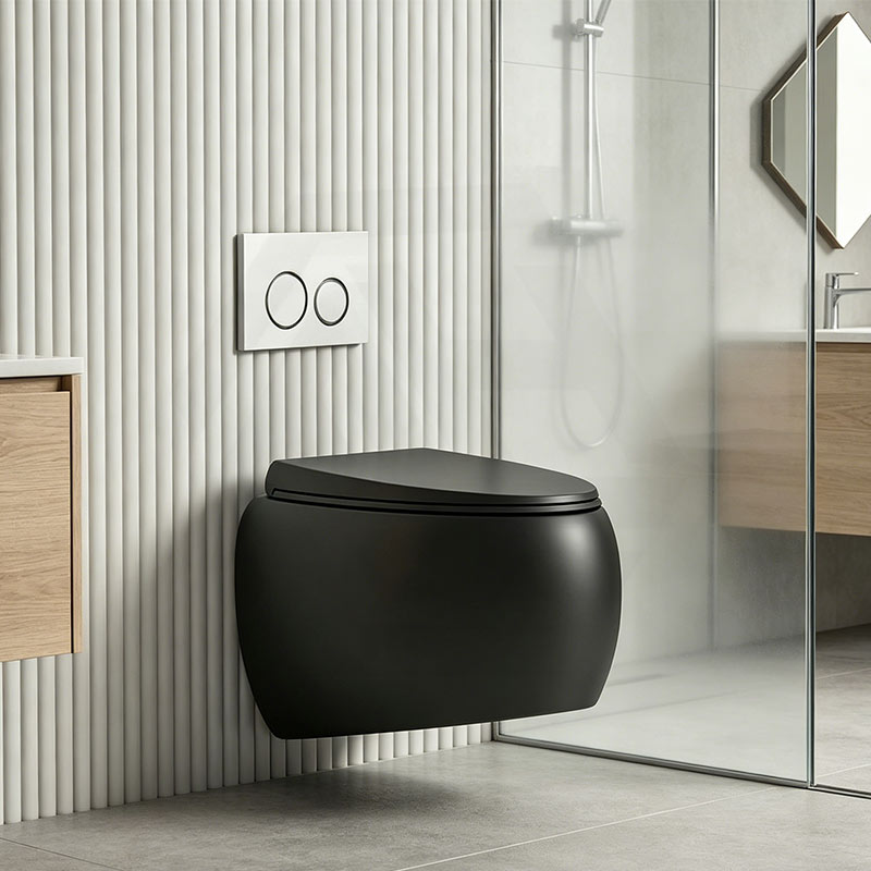 RAK CLOUD Rimless Flush Wall Hung Toilet Pan with R&T Framed Inwall Concealed Cistern Push Button - Variant Colour