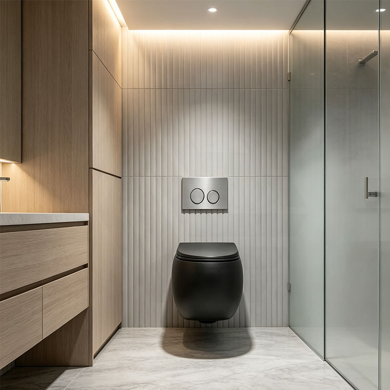 RAK CLOUD Rimless Flush Wall Hung Toilet Pan with R&T Framed Inwall Concealed Cistern Push Button - Variant Colour
