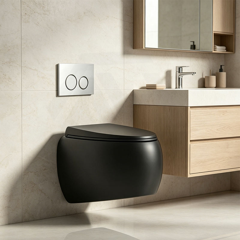 RAK CLOUD Rimless Flush Wall Hung Toilet Pan with R&T Framed Inwall Concealed Cistern Push Button - Variant Colour