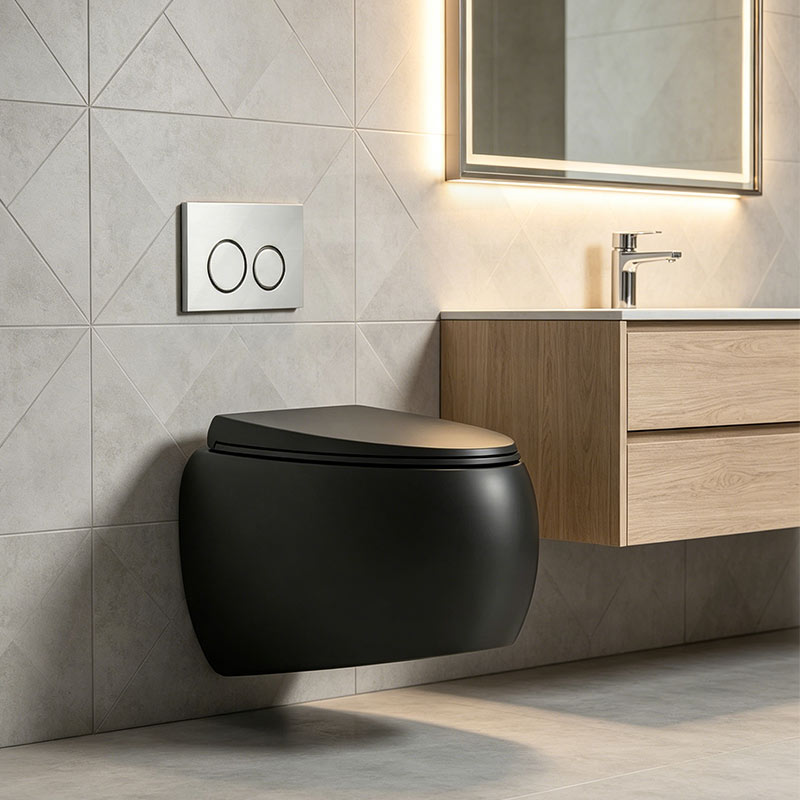 RAK CLOUD Rimless Flush Wall Hung Toilet Pan with R&T Framed Inwall Concealed Cistern Push Button - Variant Colour