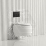 RAK CLOUD Rimless Flush Wall Hung Toilet Pan with R&T Framed Inwall Concealed Cistern Push Button - Variant Colour