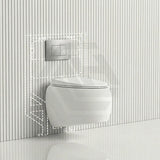 RAK CLOUD Rimless Flush Wall Hung Toilet Pan with R&T Framed Inwall Concealed Cistern Push Button - Variant Colour