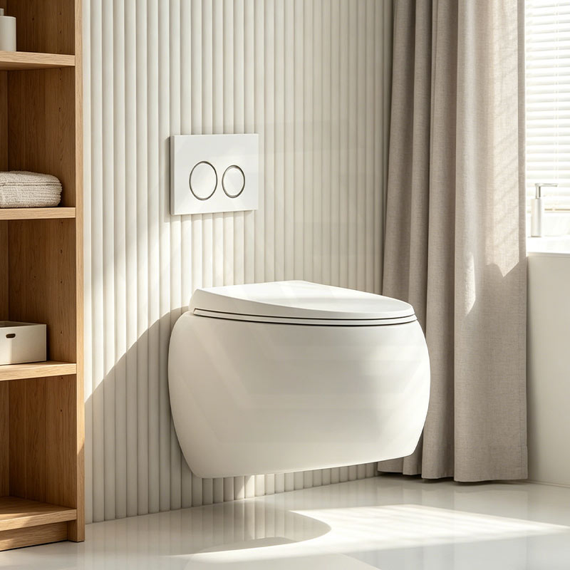 RAK CLOUD Rimless Flush Wall Hung Toilet Pan with R&T Framed Inwall Concealed Cistern Push Button - Variant Colour