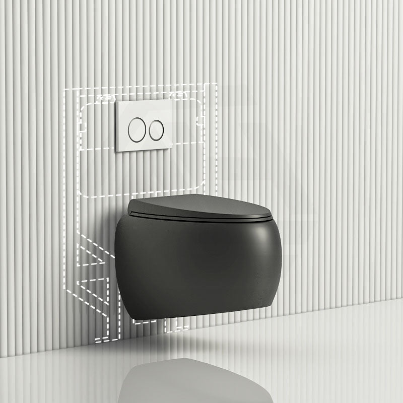 RAK Cloud Rimless Flush Wall Hung Toilet Pan with R&T Framed Inwall Concealed Cistern Push Button Available