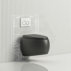 RAK Cloud Rimless Flush Wall Hung Toilet Pan with R&T Framed Inwall Concealed Cistern Push Button Available