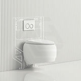 RAK Cloud Rimless Flush Wall Hung Toilet Pan with R&T Framed Inwall Concealed Cistern Push Button Available
