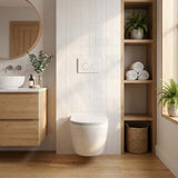 ZARA Rimless Wall Hung Toilet Suite 515x360x350mm - Gloss White