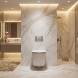 ZARA Rimless Wall Hung Toilet Suite 515x360x350mm - Gloss White