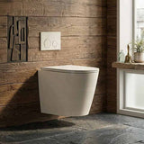 ZARA Rimless Wall Hung Toilet Suite 515x360x350mm - Gloss White