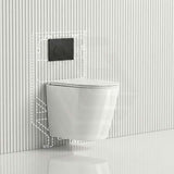 ZARA Rimless Wall Hung Toilet Suite 515x360x350mm - Gloss White