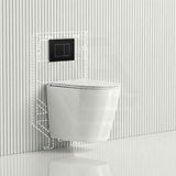 ZARA Rimless Wall Hung Toilet Suite 515x360x350mm - Gloss White