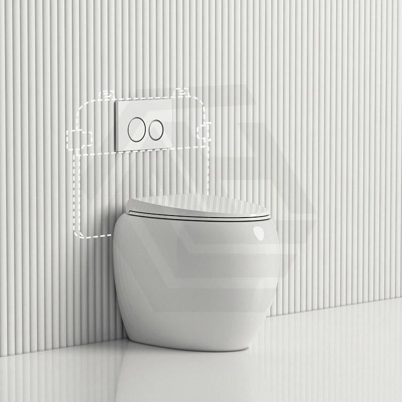 RAK CLOUD Rimless Wall Faced Toilet Pan Variant Colour with R&T Frameless Inwall Concealed Cistern Push Button Available