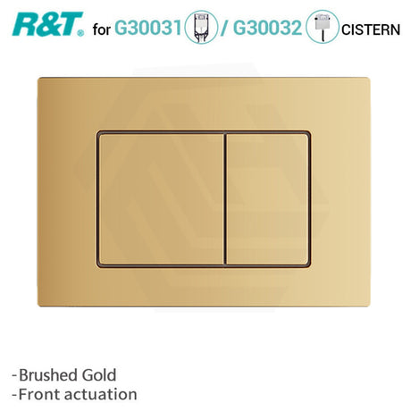 R&T Square Toilet Button Push Plate for In-wall Concealed Cistern G3004109 Variant Colour Available