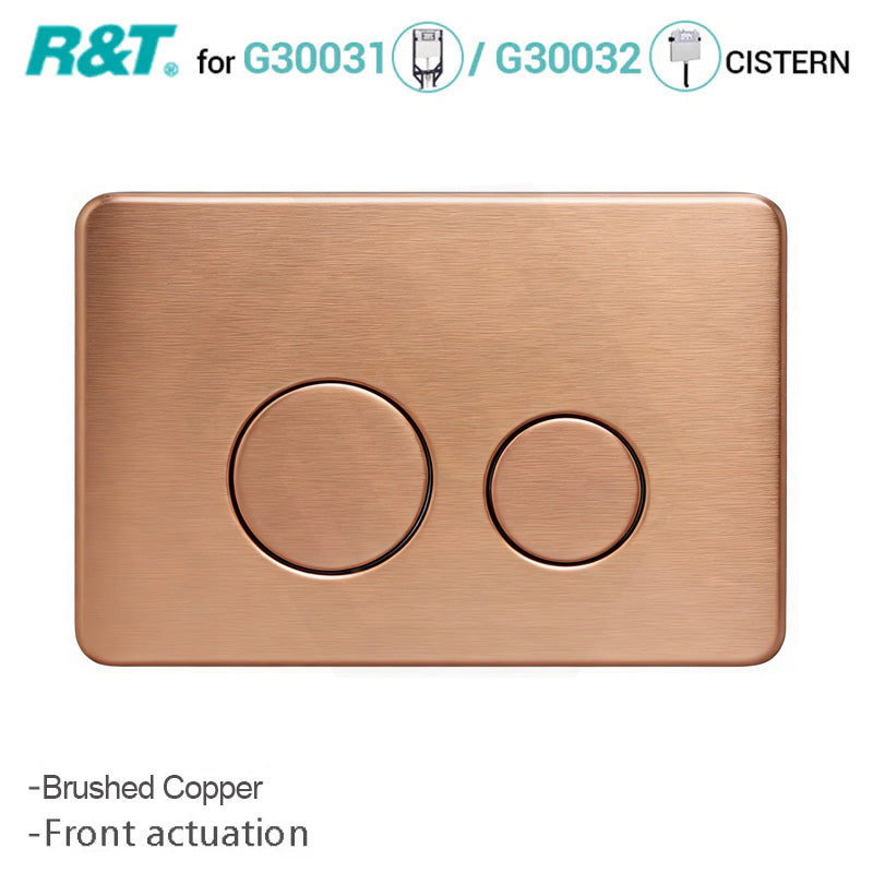 R&T Round Stainless Steel Toilet Button for In-wall Concealed Cistern G30032/G30031 Variant Colours Available