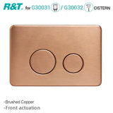 R&T Round Stainless Steel Toilet Button for In-wall Concealed Cistern G30032/G30031 Variant Colours Available