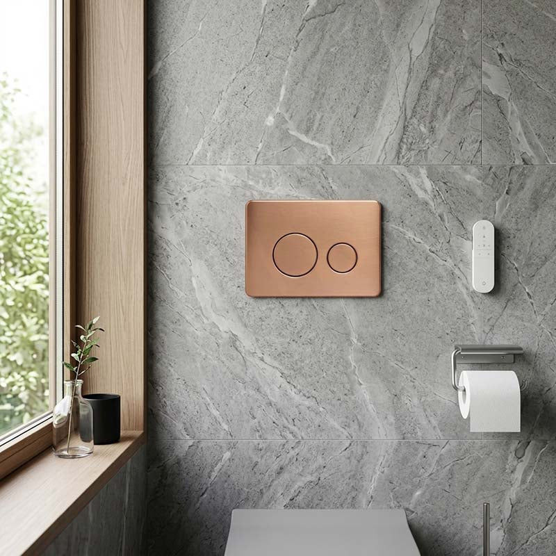 R&T Round Stainless Steel Toilet Button for In-wall Concealed Cistern G30032/G30031 - Variant Colour