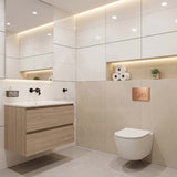 R&T Round Stainless Steel Toilet Button for In-wall Concealed Cistern G30032/G30031 - Variant Colour