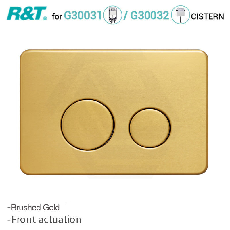 R&T Round Stainless Steel Toilet Button for In-wall Concealed Cistern G30032/G30031 Variant Colours Available