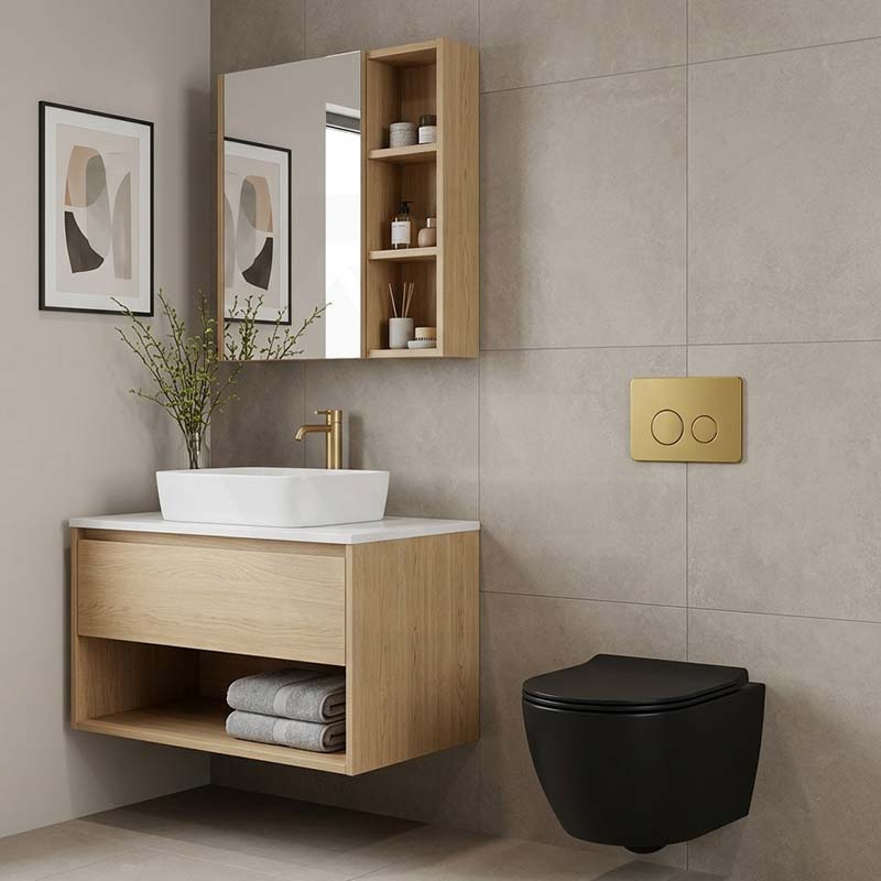 R&T Round Stainless Steel Toilet Button for In-wall Concealed Cistern G30032/G30031 - Variant Colour