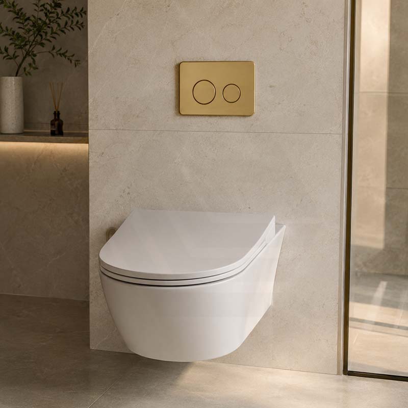R&T Round Stainless Steel Toilet Button for In-wall Concealed Cistern G30032/G30031 - Variant Colour