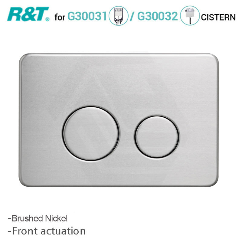 R&T Round Stainless Steel Toilet Button for In-wall Concealed Cistern G30032/G30031 Variant Colours Available