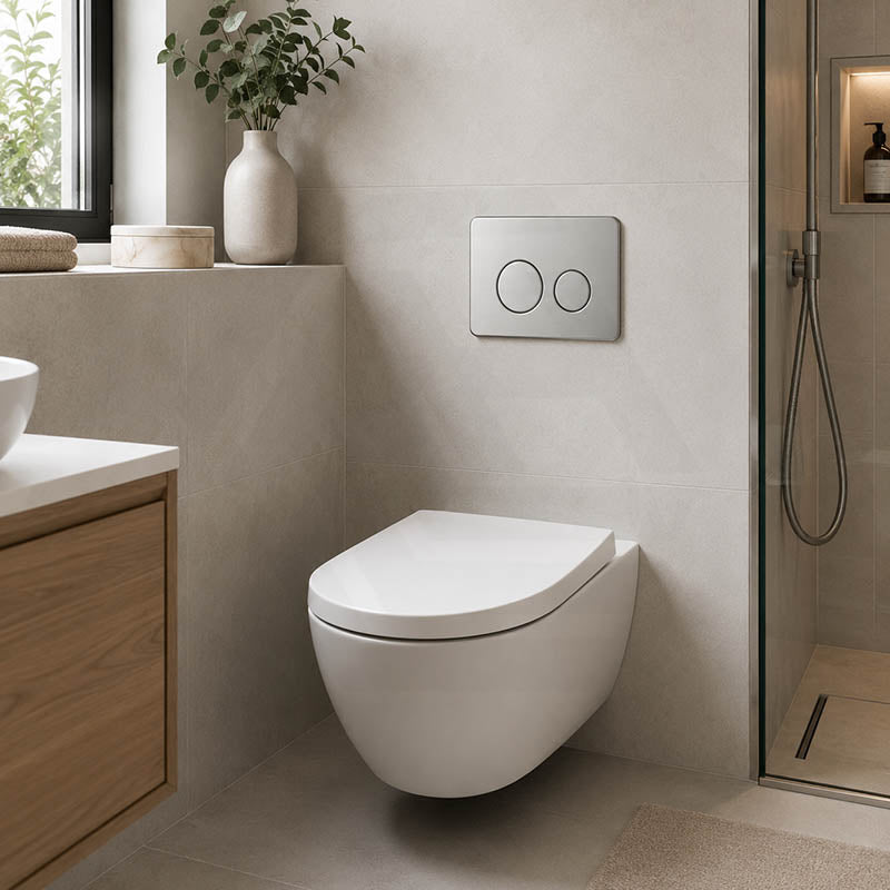 R&T Round Stainless Steel Toilet Button for In-wall Concealed Cistern G30032/G30031 - Variant Colour