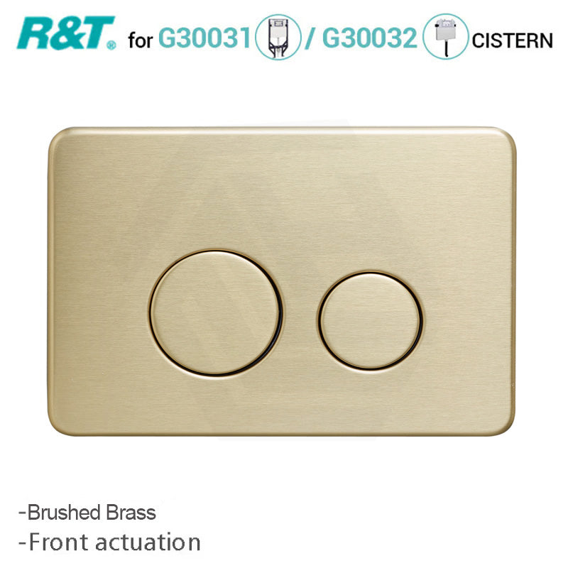 R&T Round Stainless Steel Toilet Button for In-wall Concealed Cistern G30032/G30031 Variant Colours Available