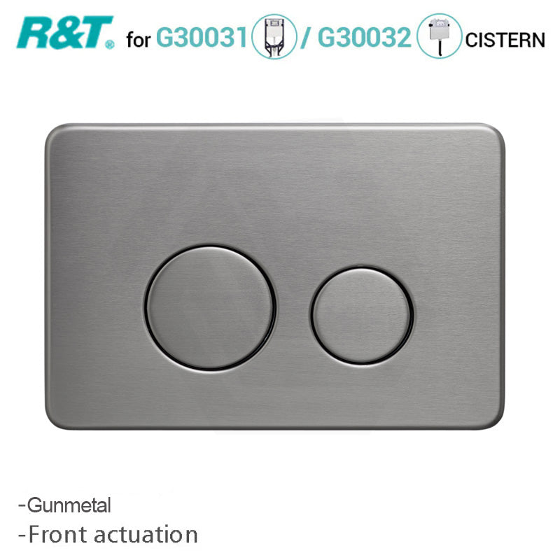 R&T Round Stainless Steel Toilet Button for In-wall Concealed Cistern G30032/G30031 Variant Colours Available
