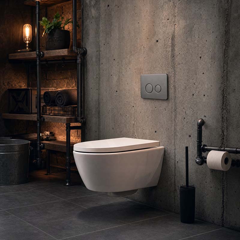 R&T Round Stainless Steel Toilet Button for In-wall Concealed Cistern G30032/G30031 - Variant Colour