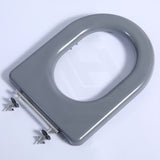 Lukka Hadden 800x360x865mm Rimless Flush Back To Wall Care Toilet Suite with Blue/Grey Toilet Seat & Flush Button