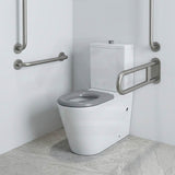 Lukka Hadden Rimless Flush Back to Wall Care Toilet Suite 800x360x865mm - Blue/Grey Seat & Flush Button