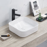 Lukka Kliff 370x370x110mm Square Fine Ceramic Above Counter Basin No Overflow Variant Colour Available